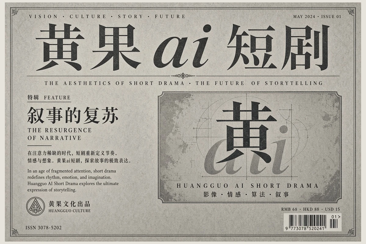 黄果ai短剧品牌视觉示意